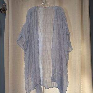 Umgee Soft Blue Crinkled Kimono